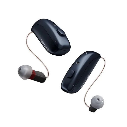 ReSound Vivia AI 充電式迷你耳掛(RIE)助聽器,午夜藍色雙耳一對